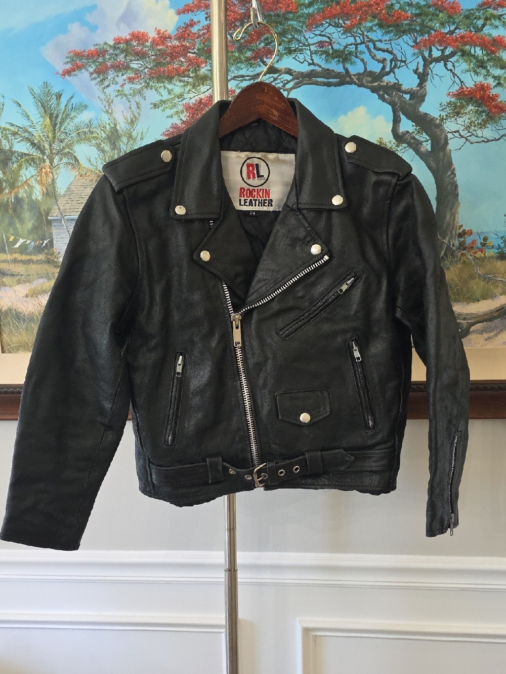 Women's Black Heavy Moto Biker Jacket